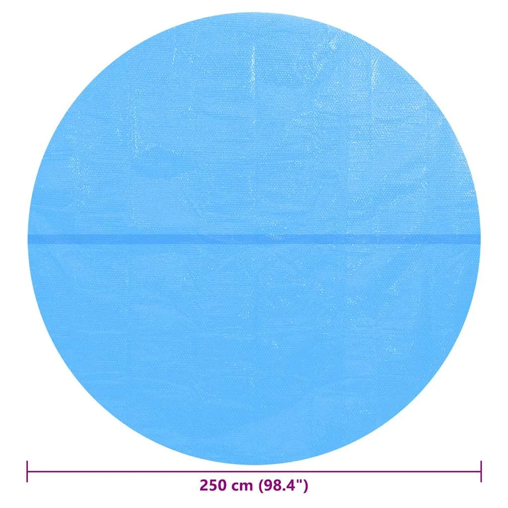 Plávajúca okrúhla solárna bazénová fólia z PE 250 cm, modrá