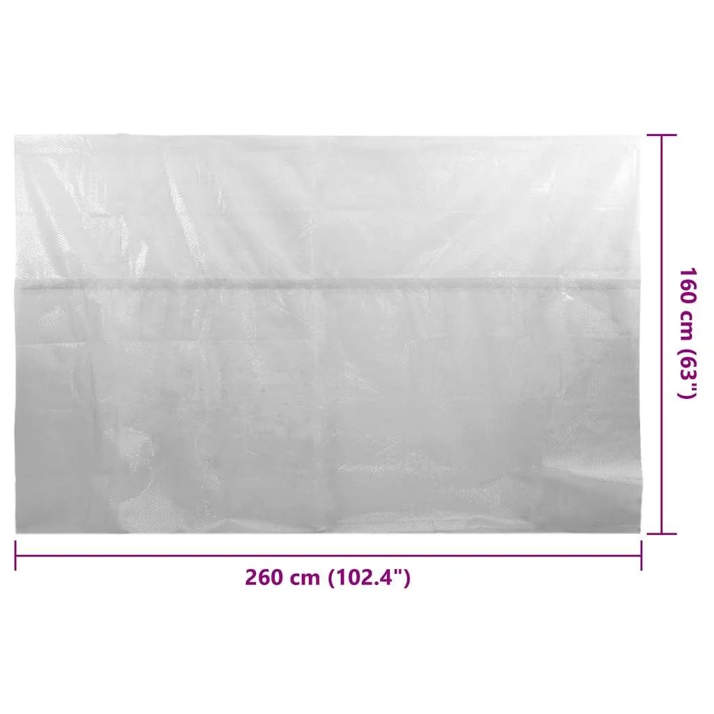 Plávajúca solárna bazénová fólia z PE 260x160 cm sivá
