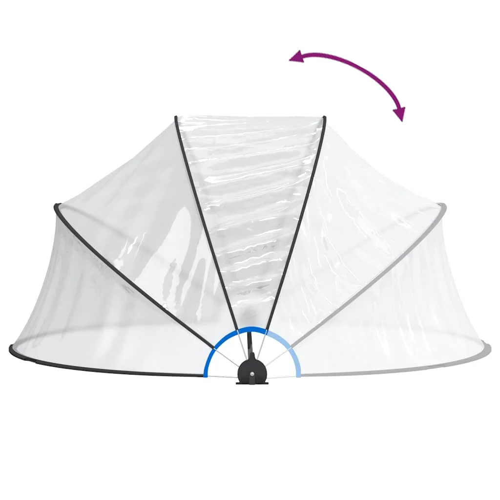 Bazénová kupola okrúhla 315x158 cm PVC