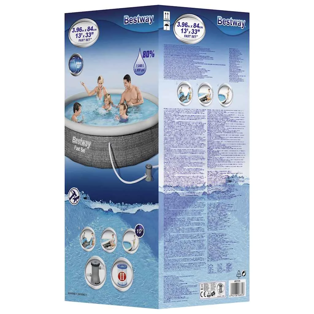 Bestway Nafukovacia bazénová sada s pumpou Fast Set 396x84 cm