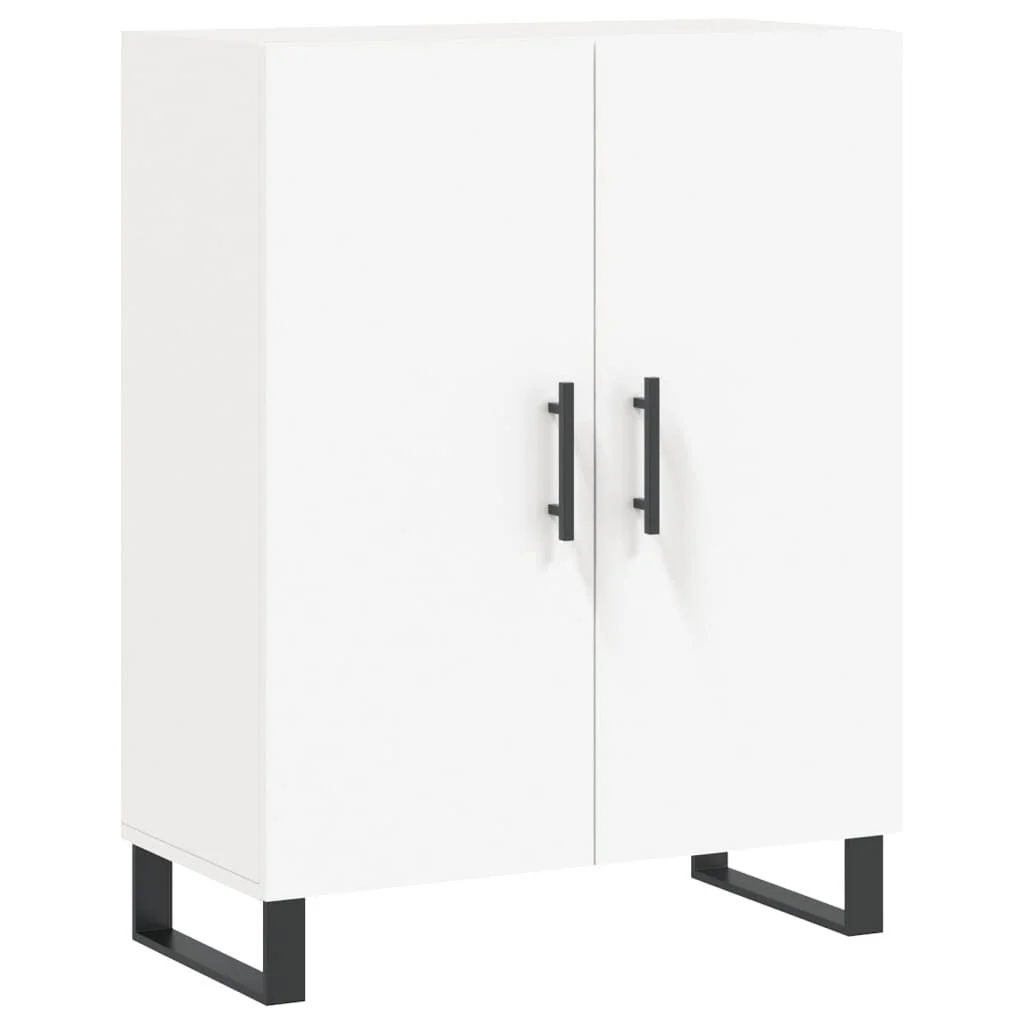 Vysoká skrinka biela 69,5x34x180 cm spracované drevo