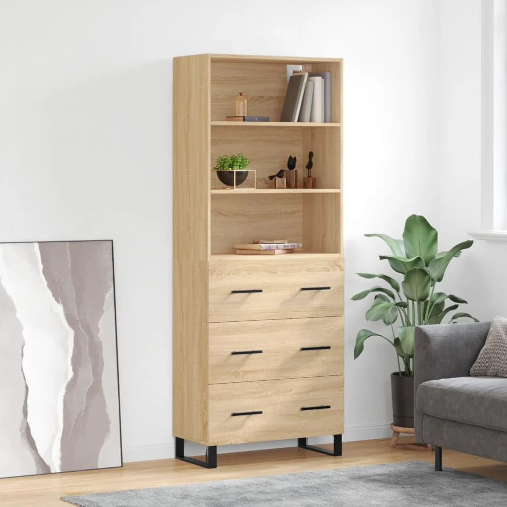 Vysoká skrinka dub sonoma 69,5x34x180 cm spracované drevo