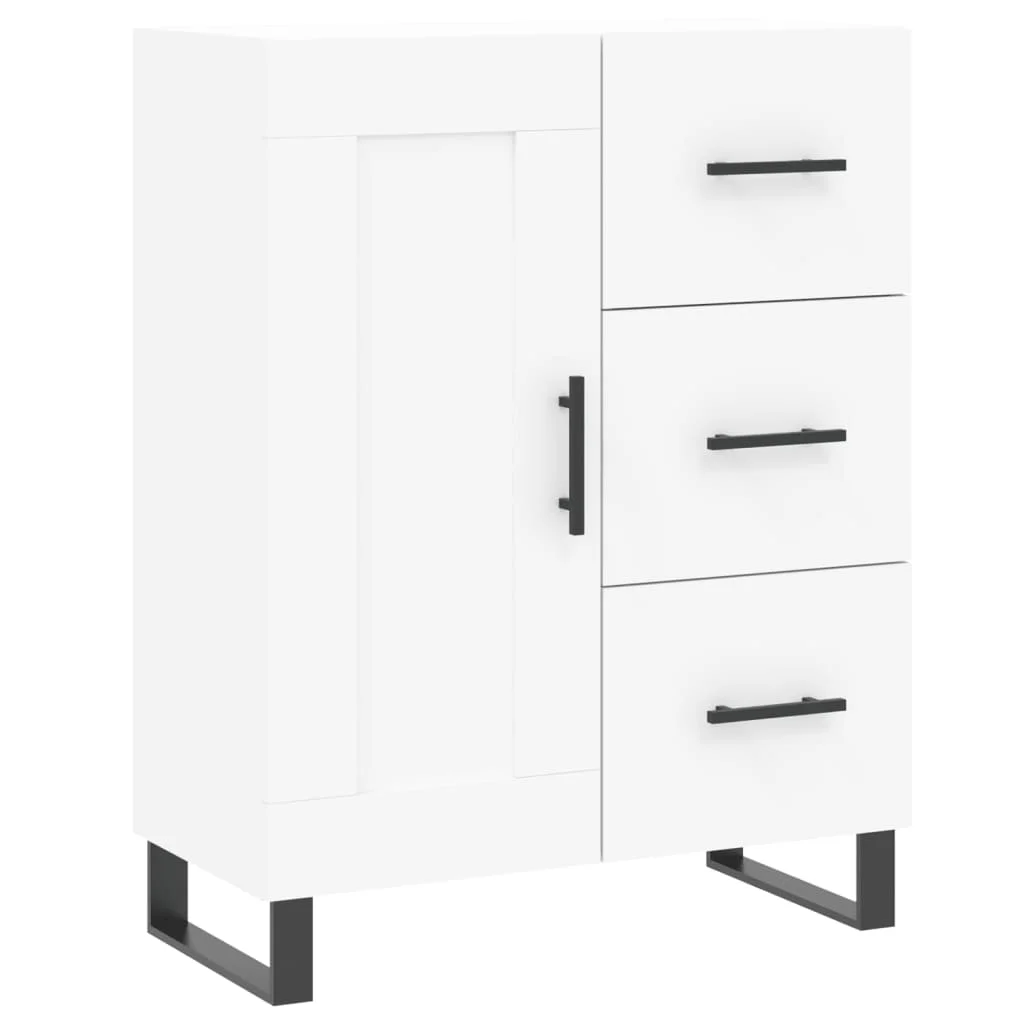 Vysoká skrinka biela 69,5x34x180 cm spracované drevo