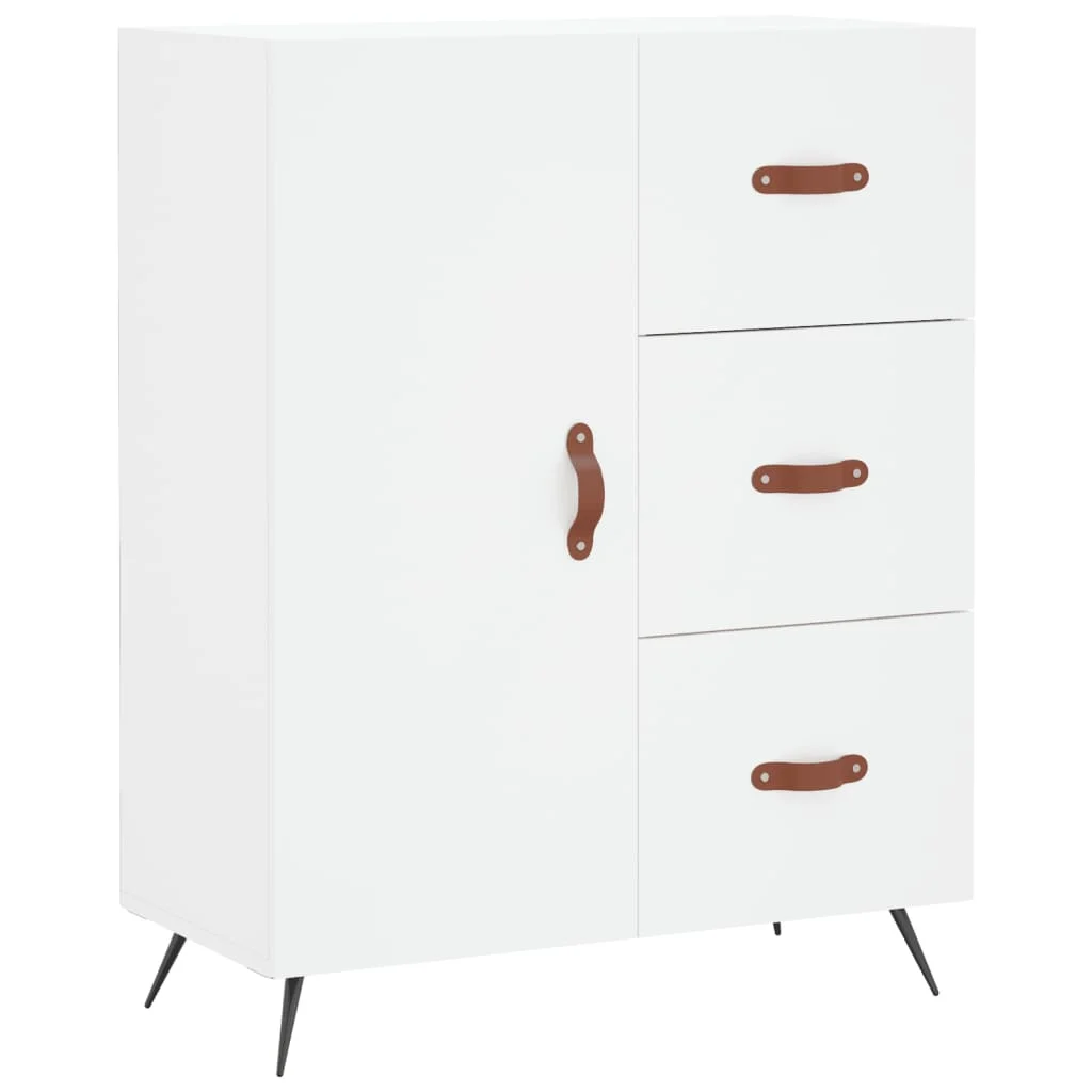 Vysoká skrinka biela 69,5x34x180 cm spracované drevo