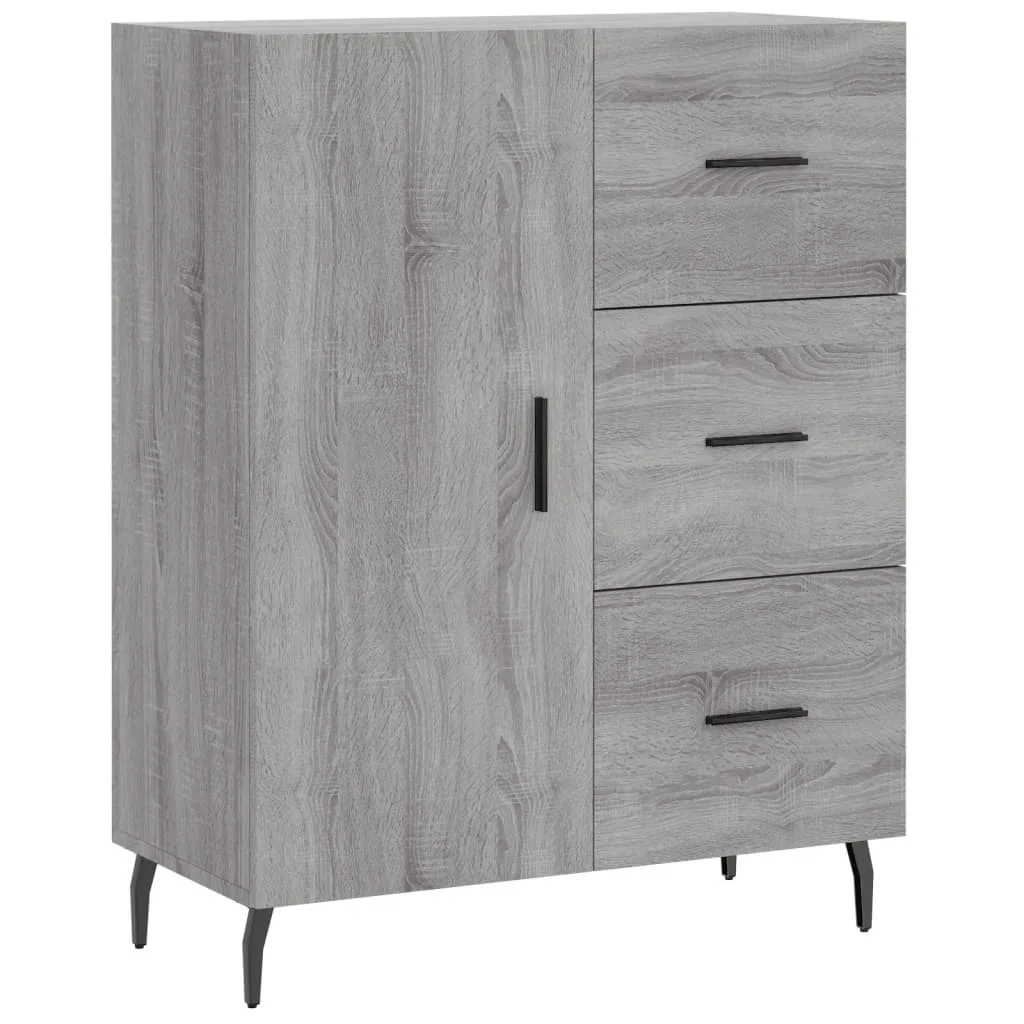 Vysoká skrinka sivý dub sonoma 69,5x34x180 cm spracované drevo