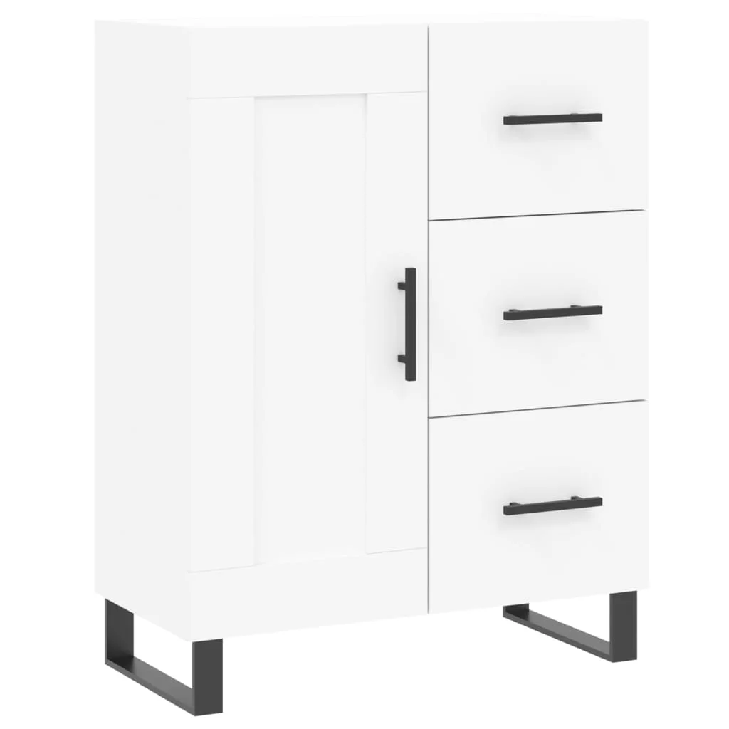 Vysoká skrinka biela 69,5x34x180 cm spracované drevo