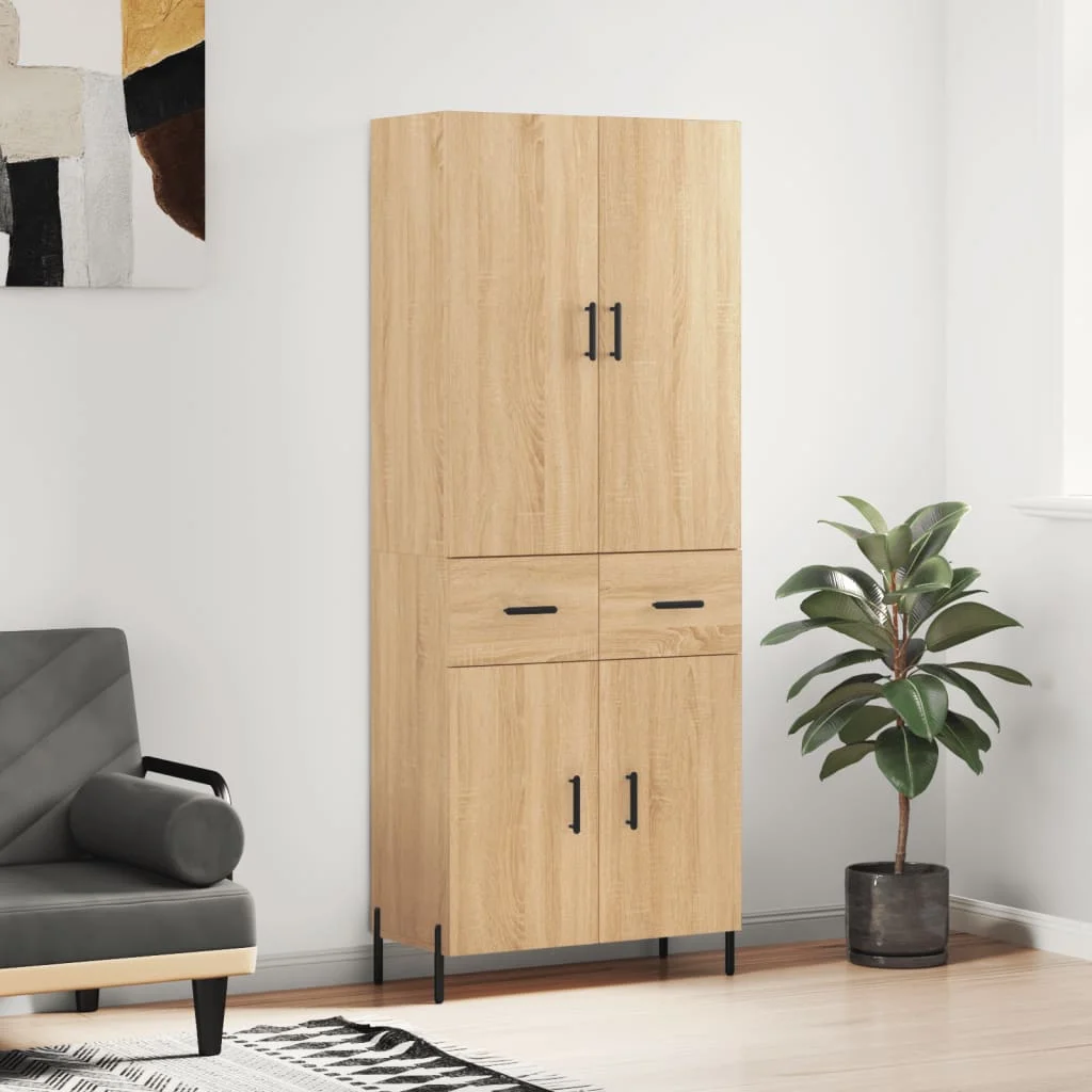 Vysoká skrinka dub sonoma 69,5x34x180 cm spracované drevo