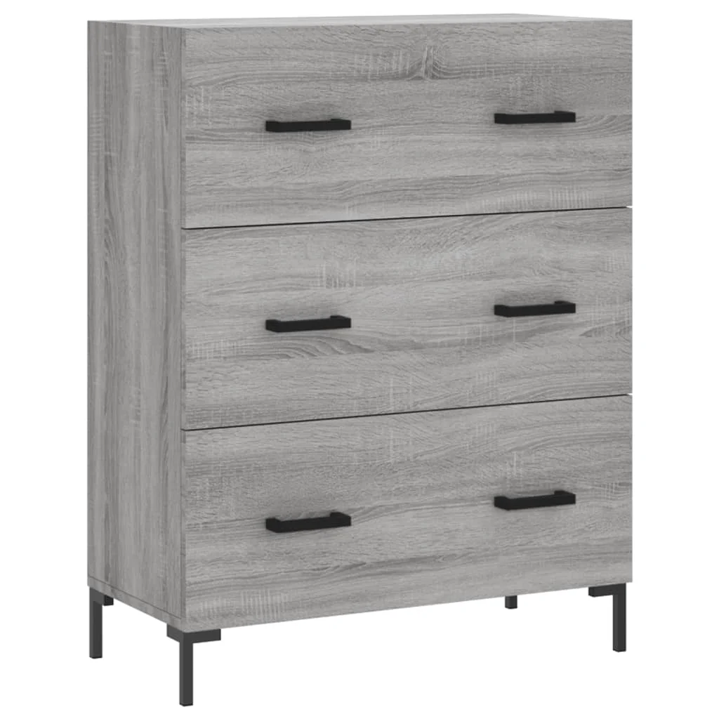 Vysoká skrinka sivý dub sonoma 69,5x34x180 cm spracované drevo