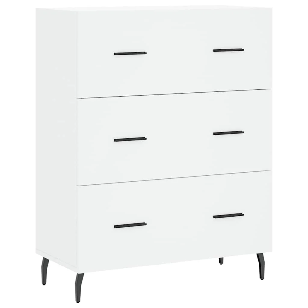 Vysoká skrinka biela 69,5x34x180 cm spracované drevo