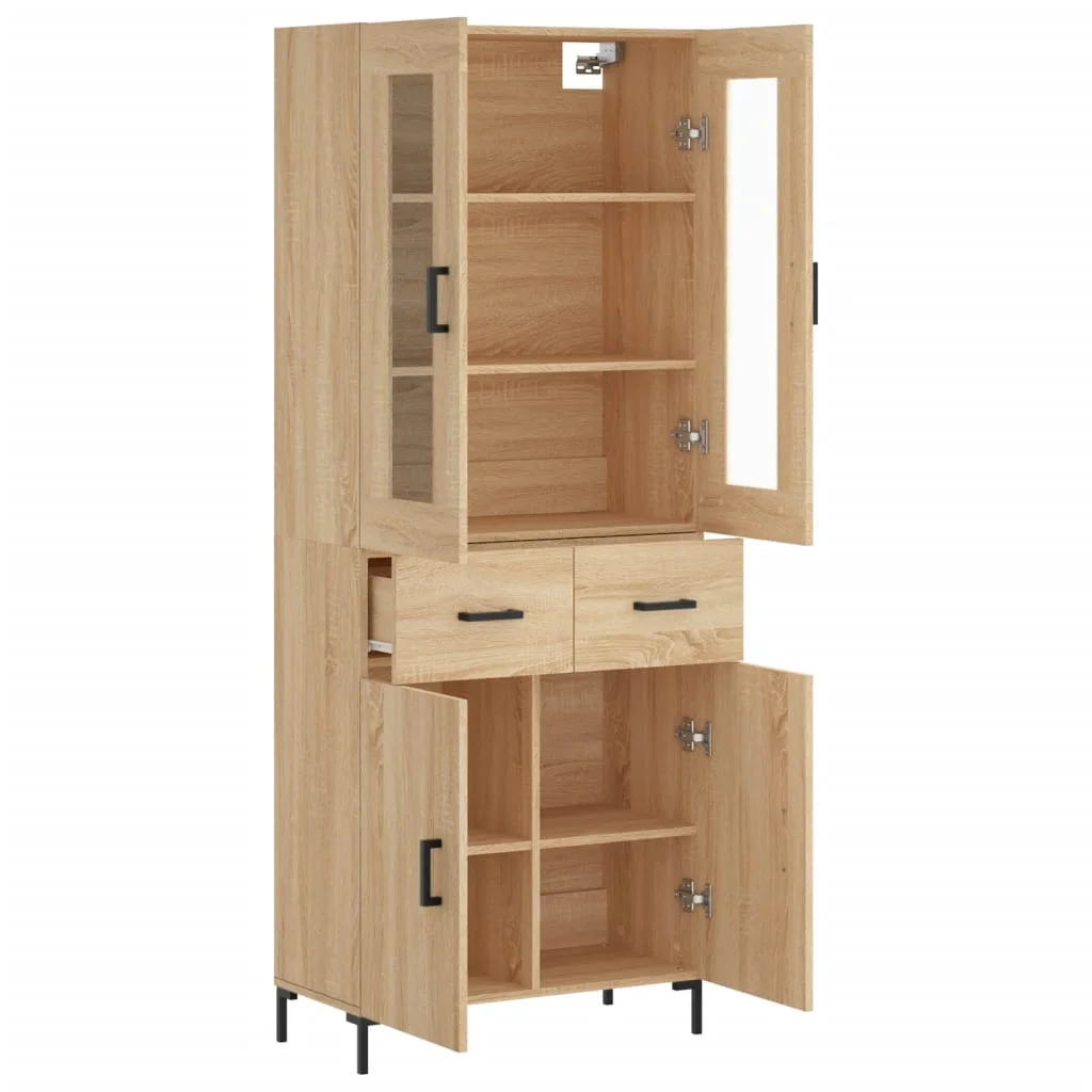 Vysoká skrinka dub sonoma 69,5x34x180 cm spracované drevo