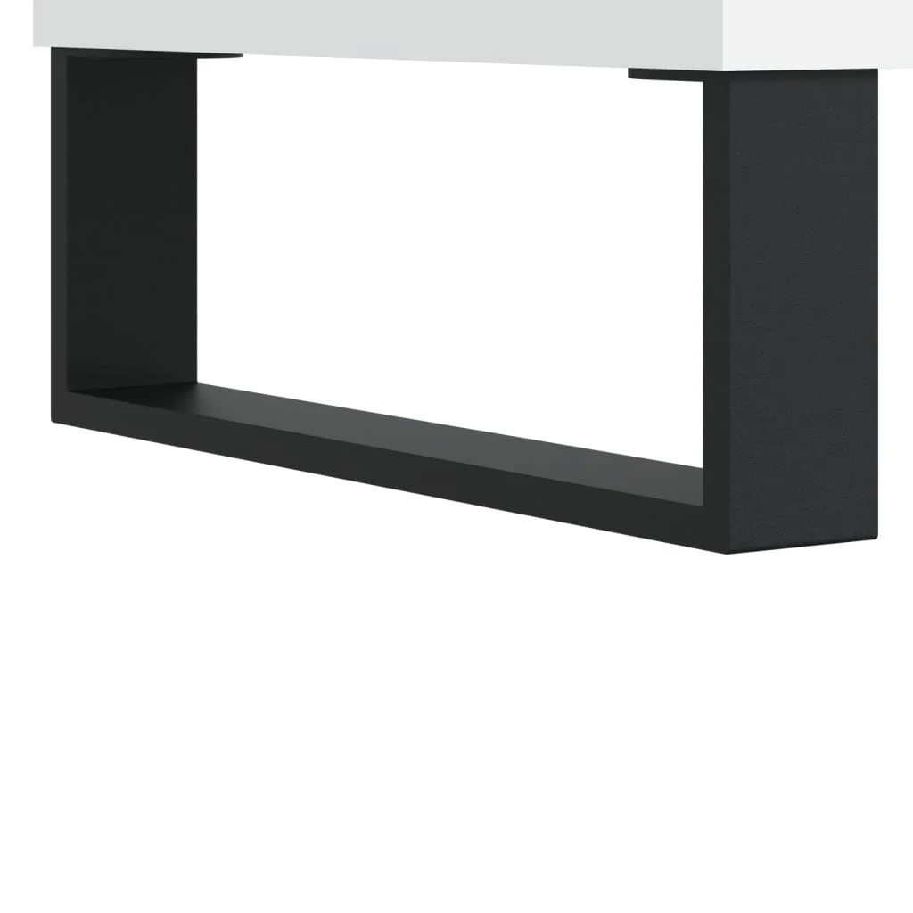 Vysoká skrinka biela 69,5x34x180 cm spracované drevo