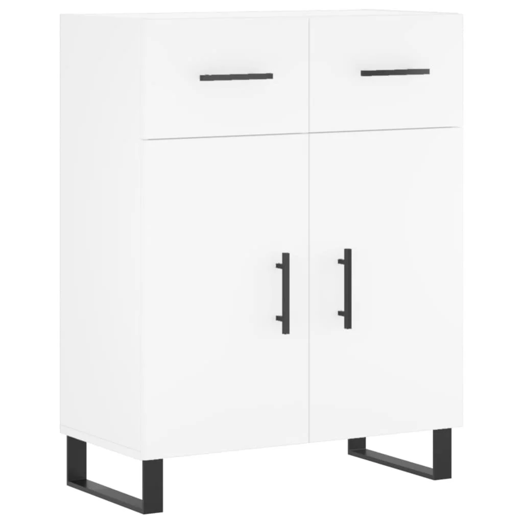 Vysoká skrinka biela 69,5x34x180 cm spracované drevo