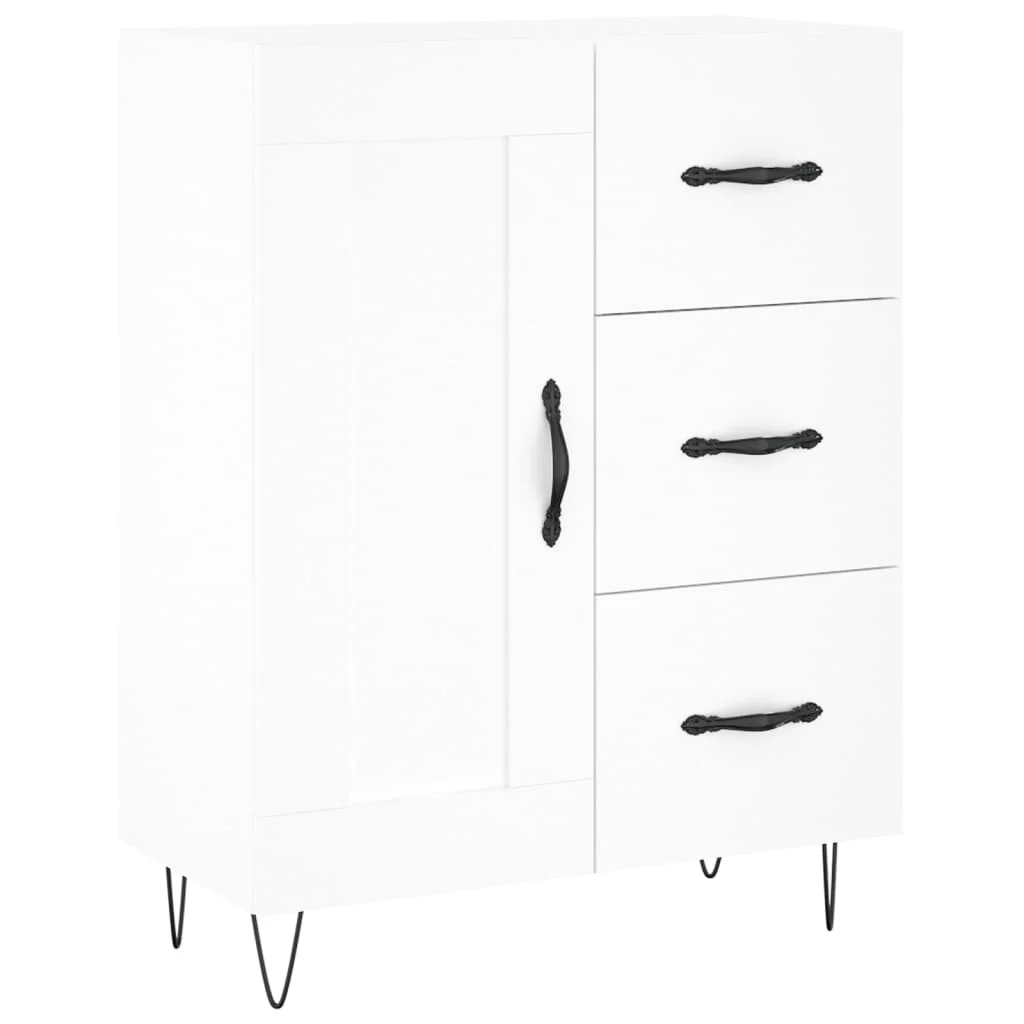 Vysoká skrinka biela 69,5x34x180 cm spracované drevo