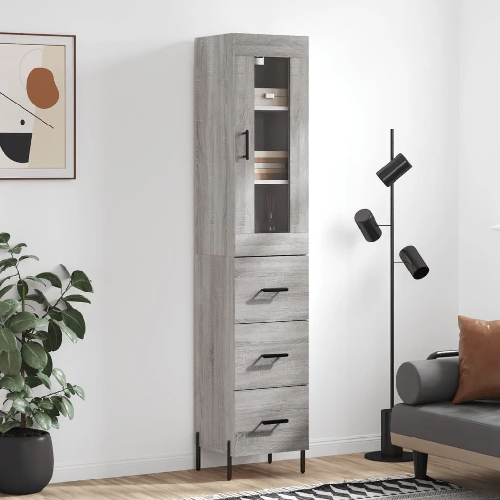 Vysoká skrinka dub sonoma 34,5x34x180 cm spracované drevo