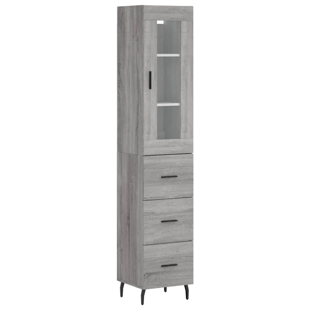 Vysoká skrinka dub sonoma 34,5x34x180 cm spracované drevo