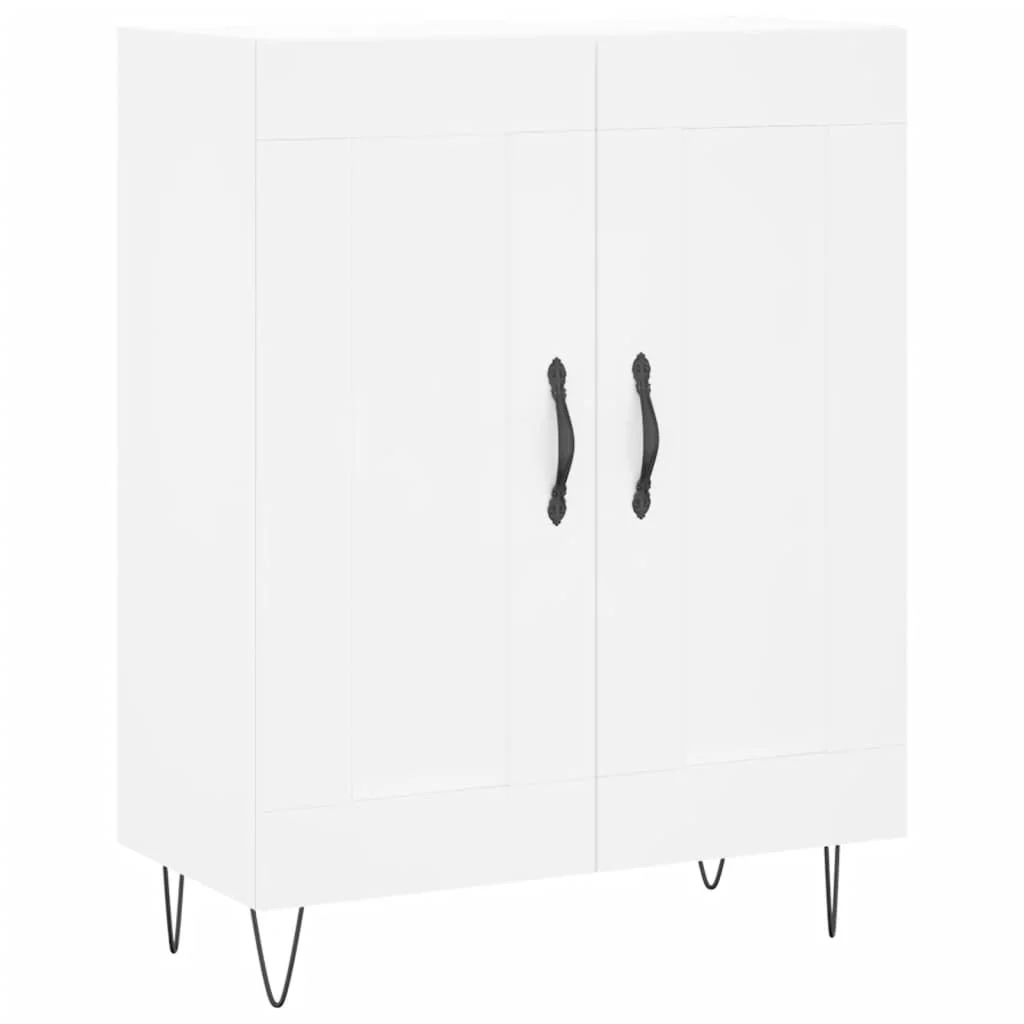 Vysoká skrinka biela 69,5x34x180 cm spracované drevo