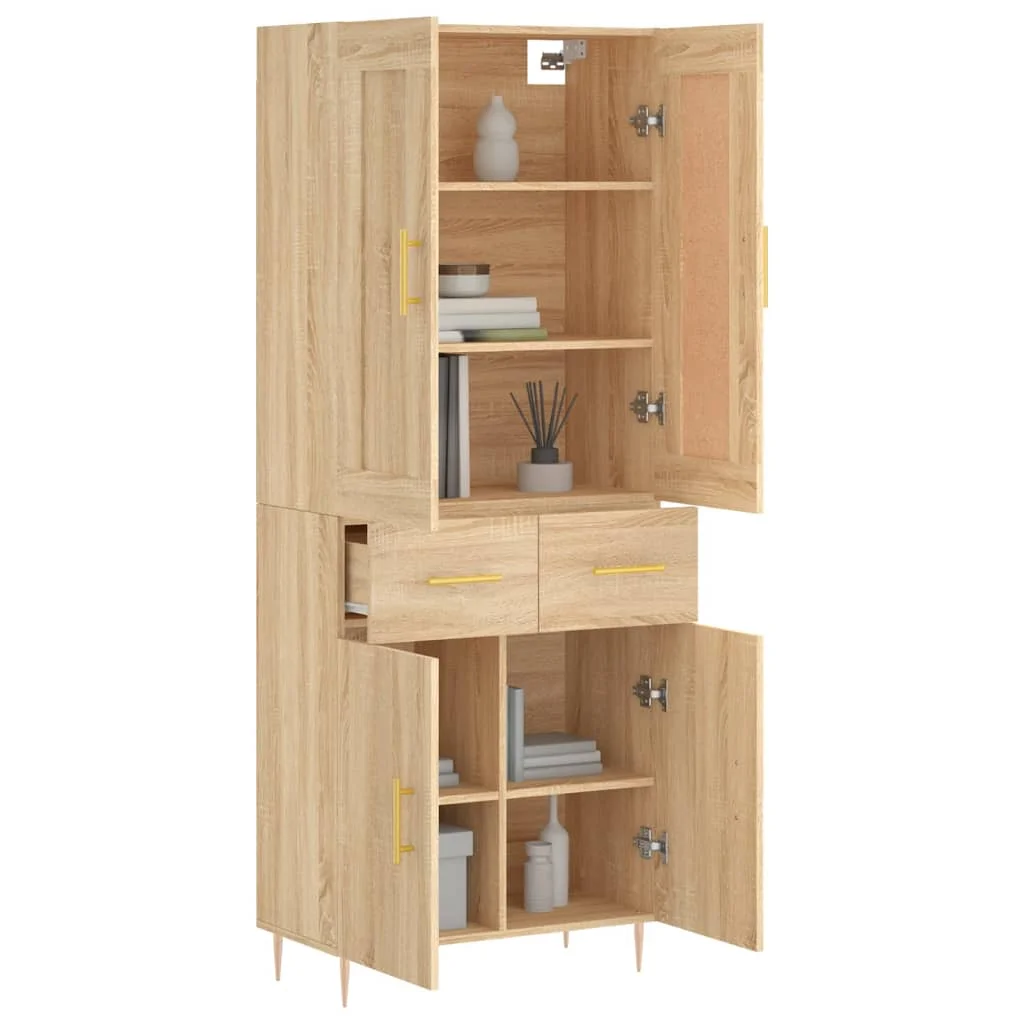 Vysoká skrinka dub sonoma 69,5x34x180 cm spracované drevo