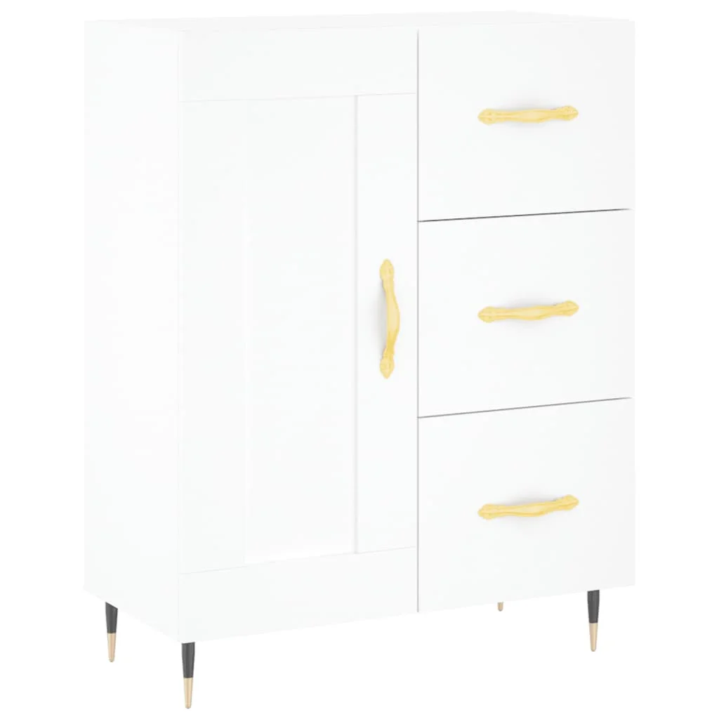 Vysoká skrinka biela 69,5x34x180 cm spracované drevo