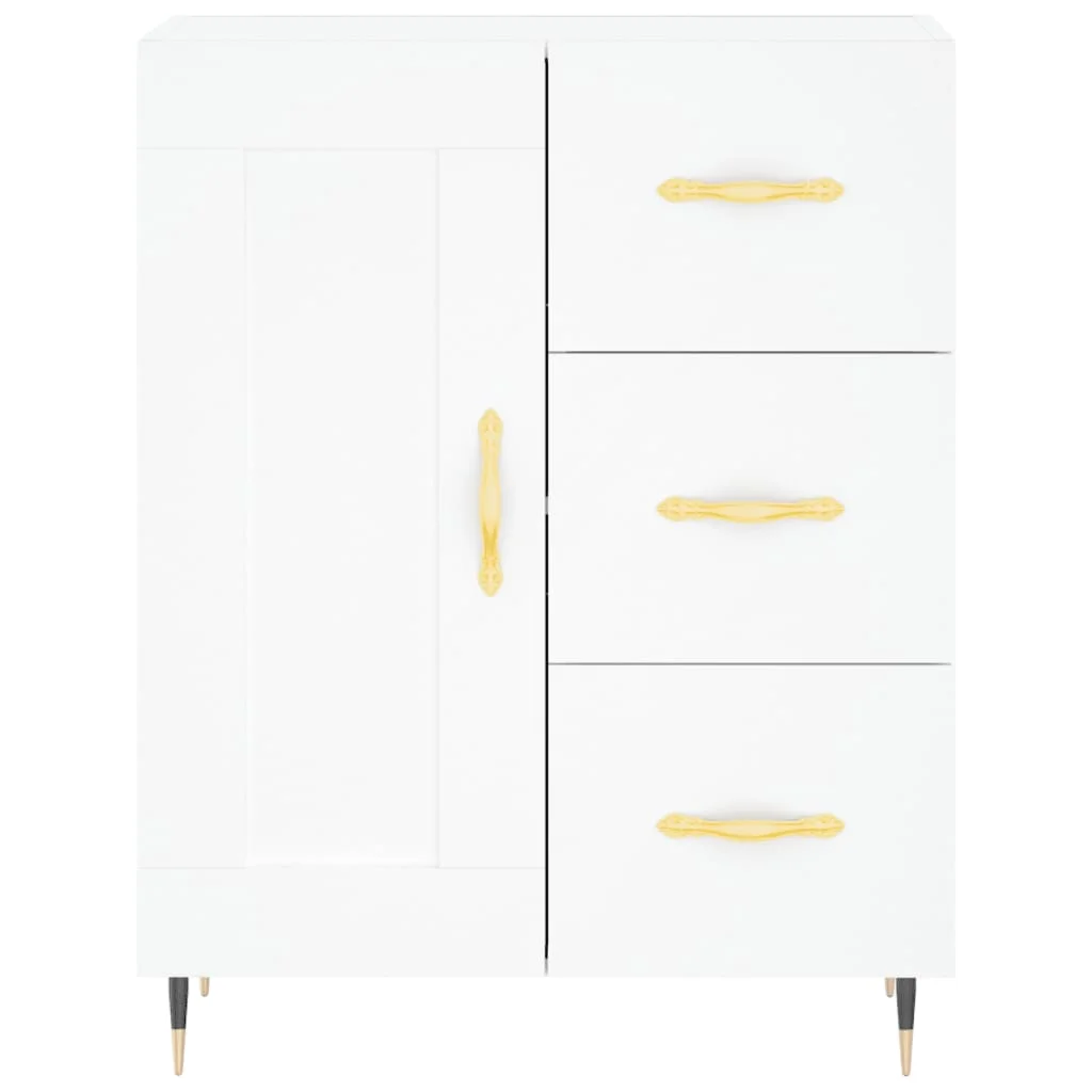 Vysoká skrinka biela 69,5x34x180 cm spracované drevo
