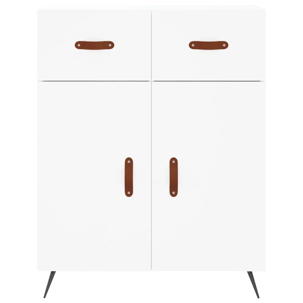 Vysoká skrinka biela 69,5x34x180 cm spracované drevo