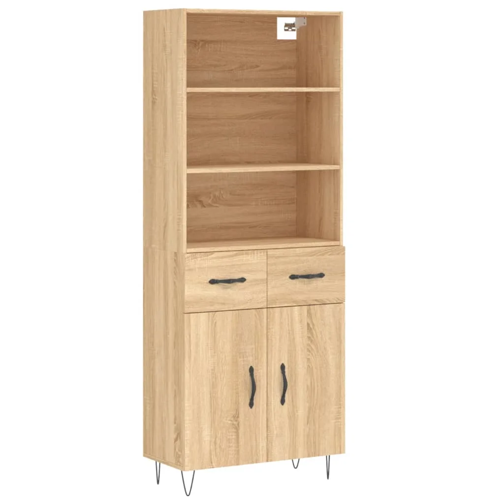 Vysoká skrinka dub sonoma 69,5x34x180 cm spracované drevo