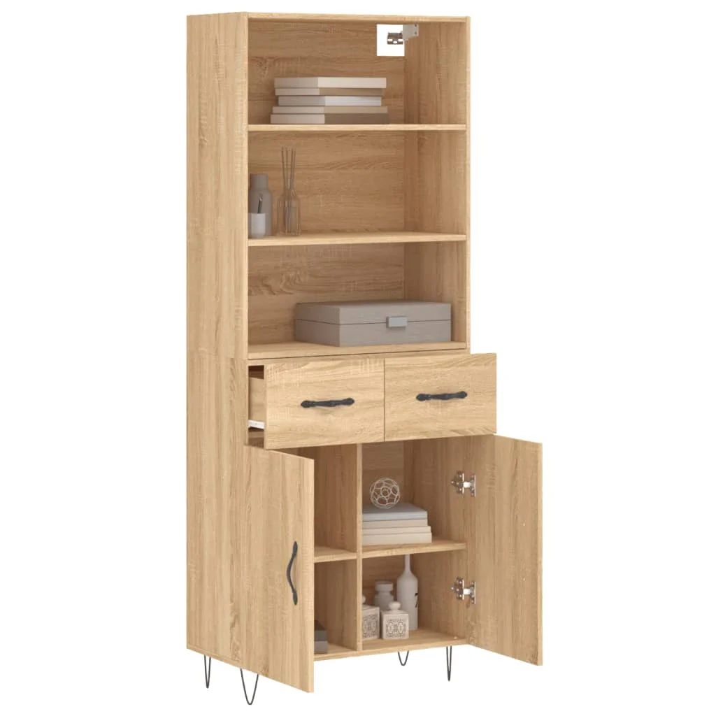 Vysoká skrinka dub sonoma 69,5x34x180 cm spracované drevo