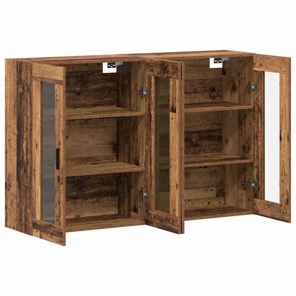 Závesné skrinky 2 pcs Staré drevo 69.5 x 34 x 90 cm