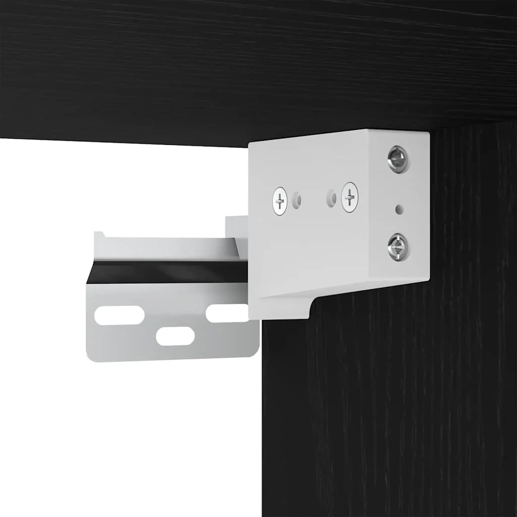 Highboard 2 pcs Čierny dub Drevovláknitá doska a sklo