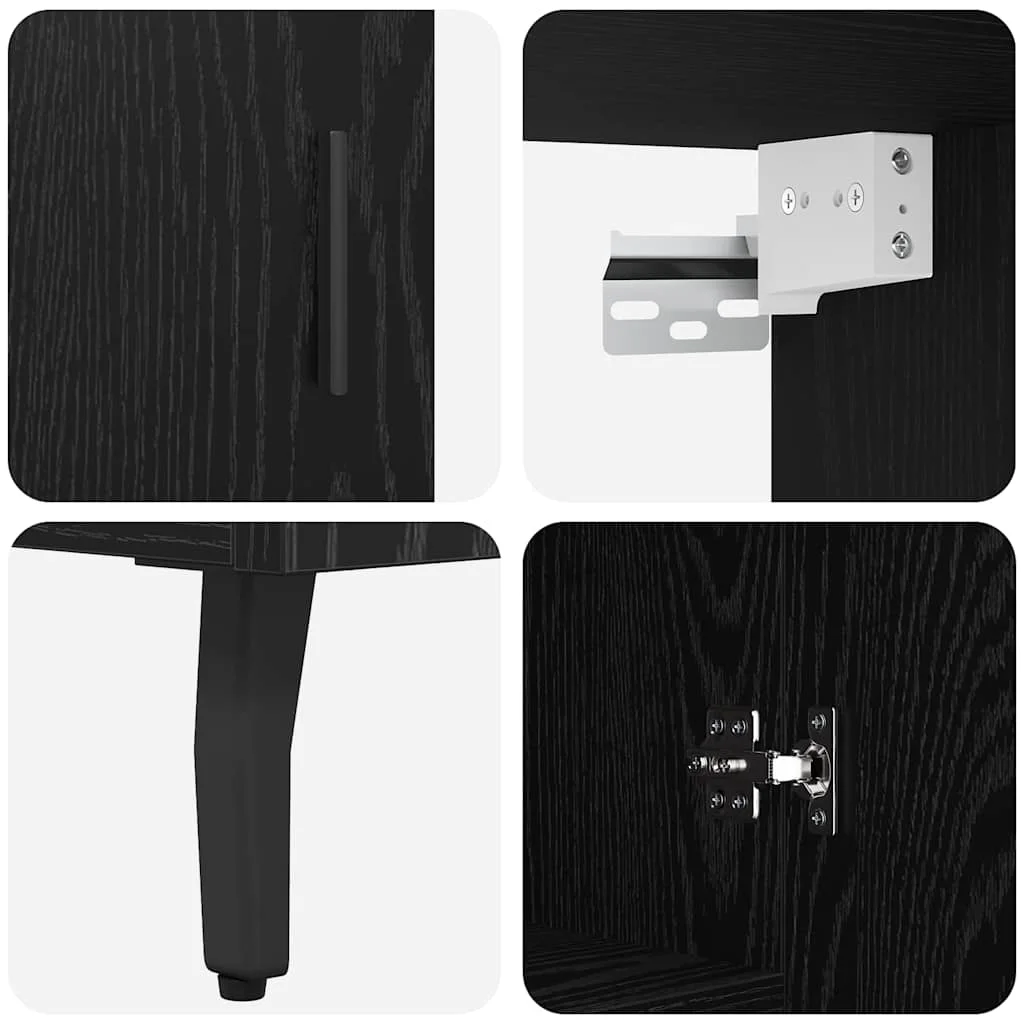 Highboard Čierny dub 69,5 x 34 x 180 cm