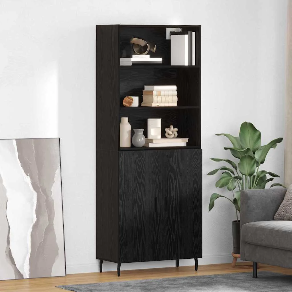 Highboard Čierny dub 69,5 x 34 x 180 cm