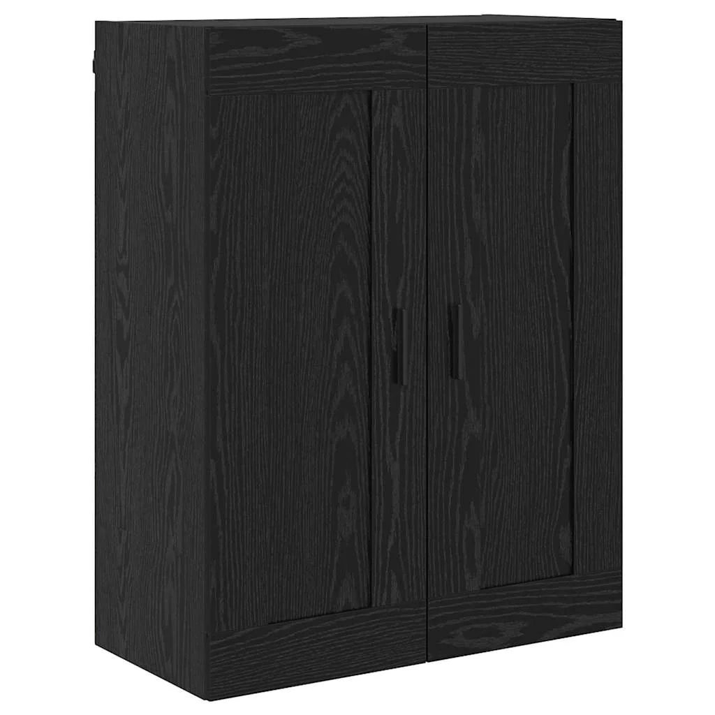 Highboard 2 pcs Čierny dub Drevovláknitá doska a sklo