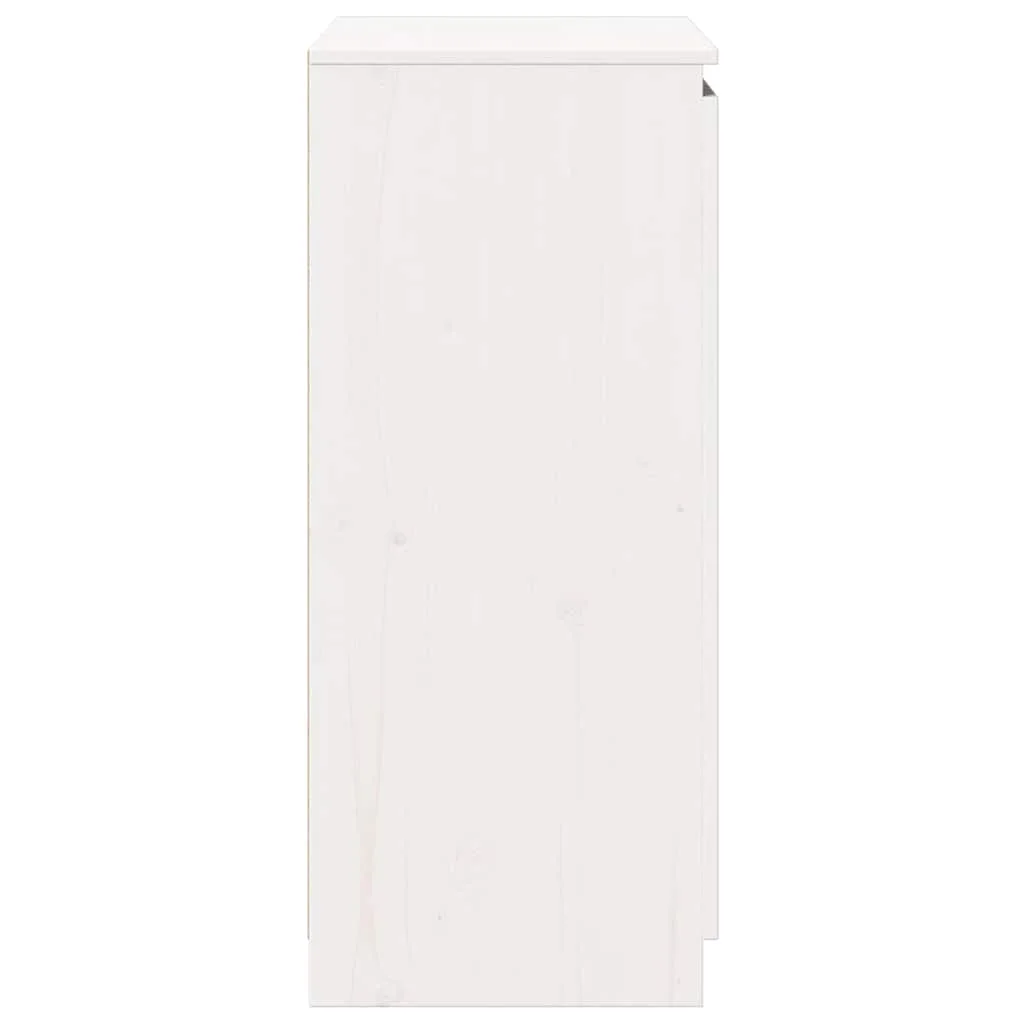 Bočná skrinka biela 60x36x84 cm borovicový masív