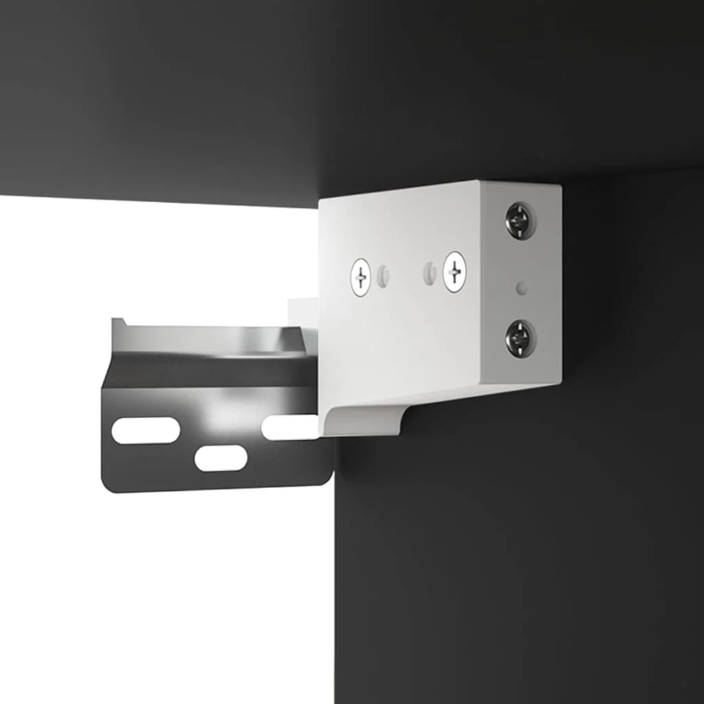 Závesná nástenná skrinka čierna 69,5x34x90 cm