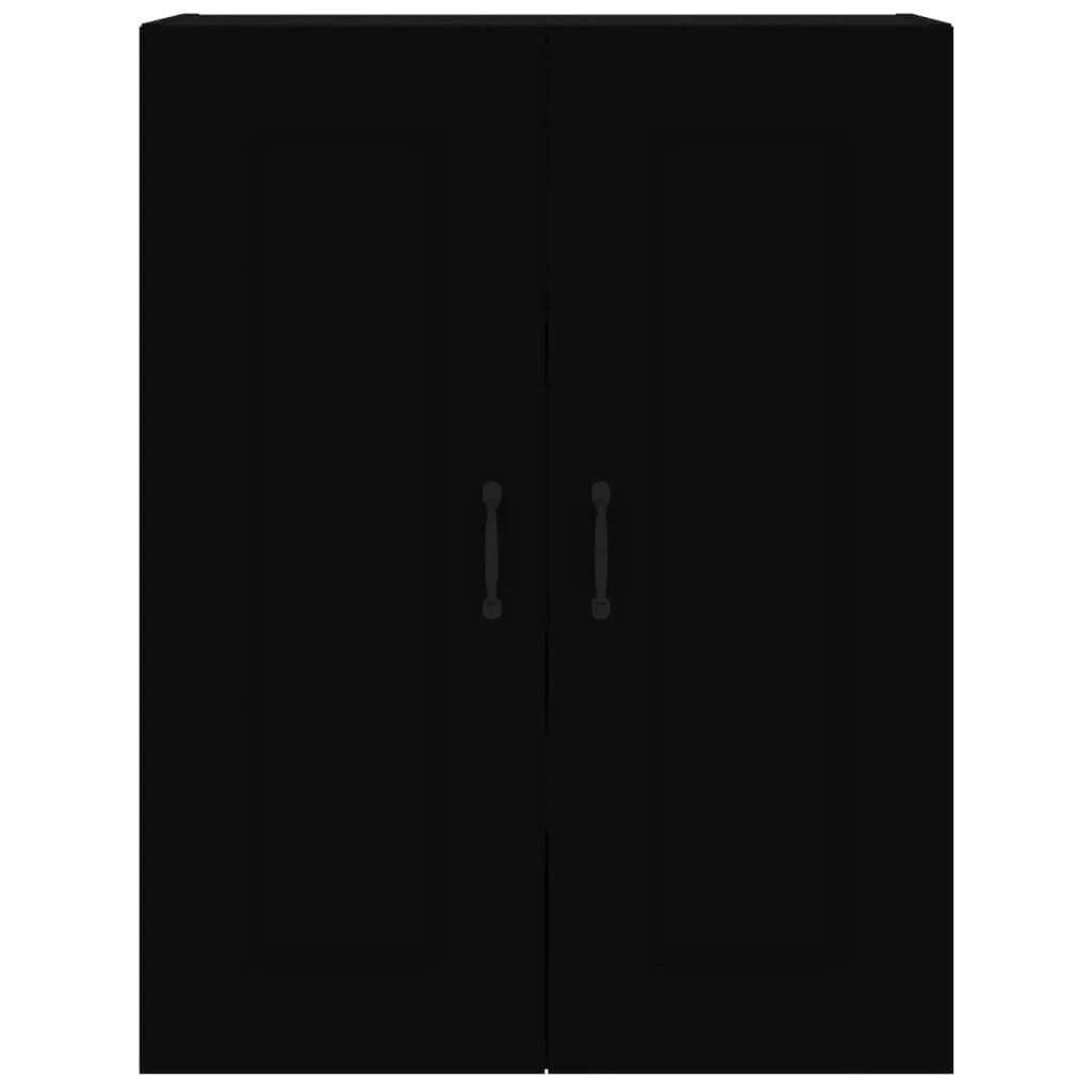 Závesná nástenná skrinka čierna 69,5x32,5x90 cm