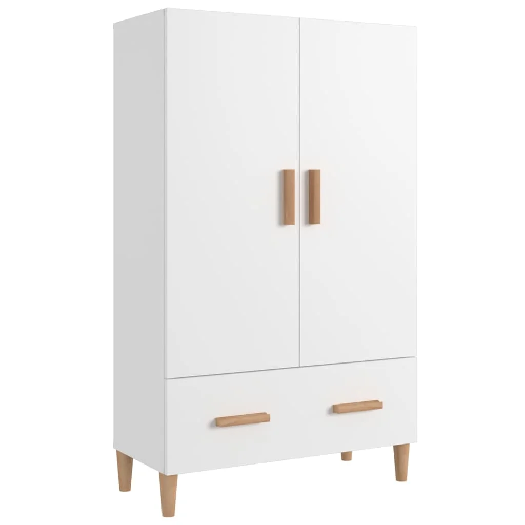 Vysoká skrinka biela 70x31x115 cm spracované drevo