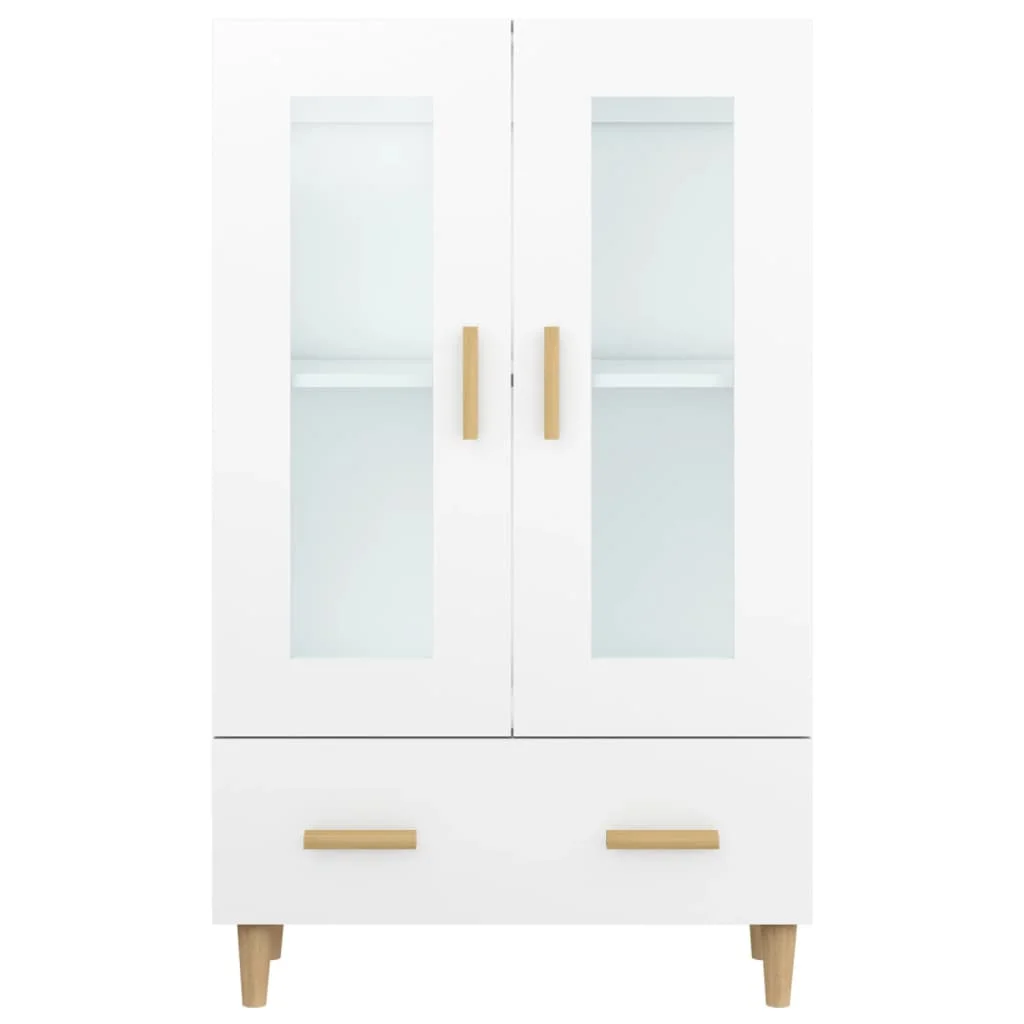 Vysoká skrinka biela 70x31x115 cm spracované drevo