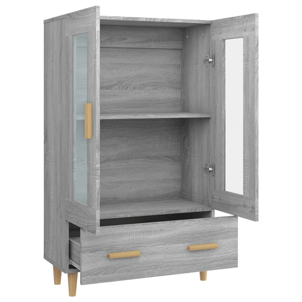 Vysoká skrinka sivý dub sonoma 70x31x115 cm spracované drevo