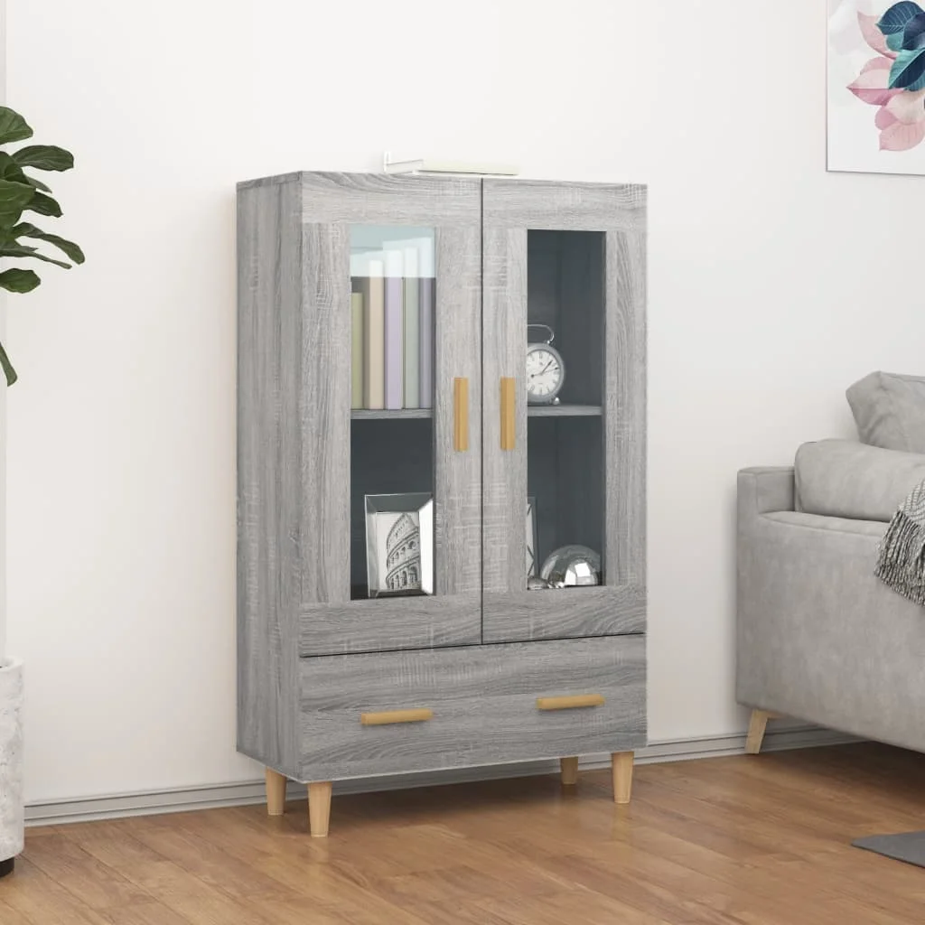 Vysoká skrinka sivý dub sonoma 70x31x115 cm spracované drevo