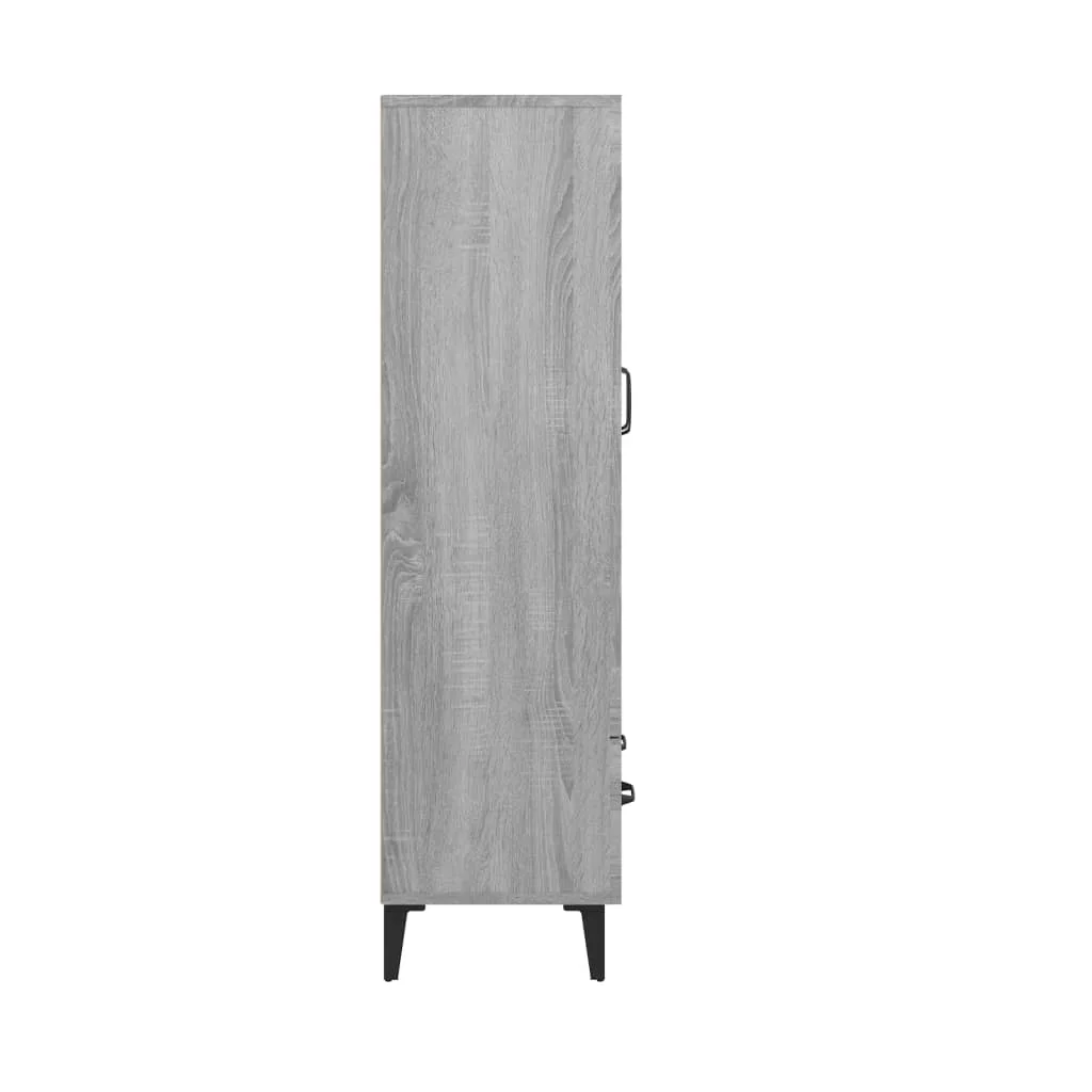 Vysoká skrinka sivý dub sonoma 70x31x115 cm spracované drevo