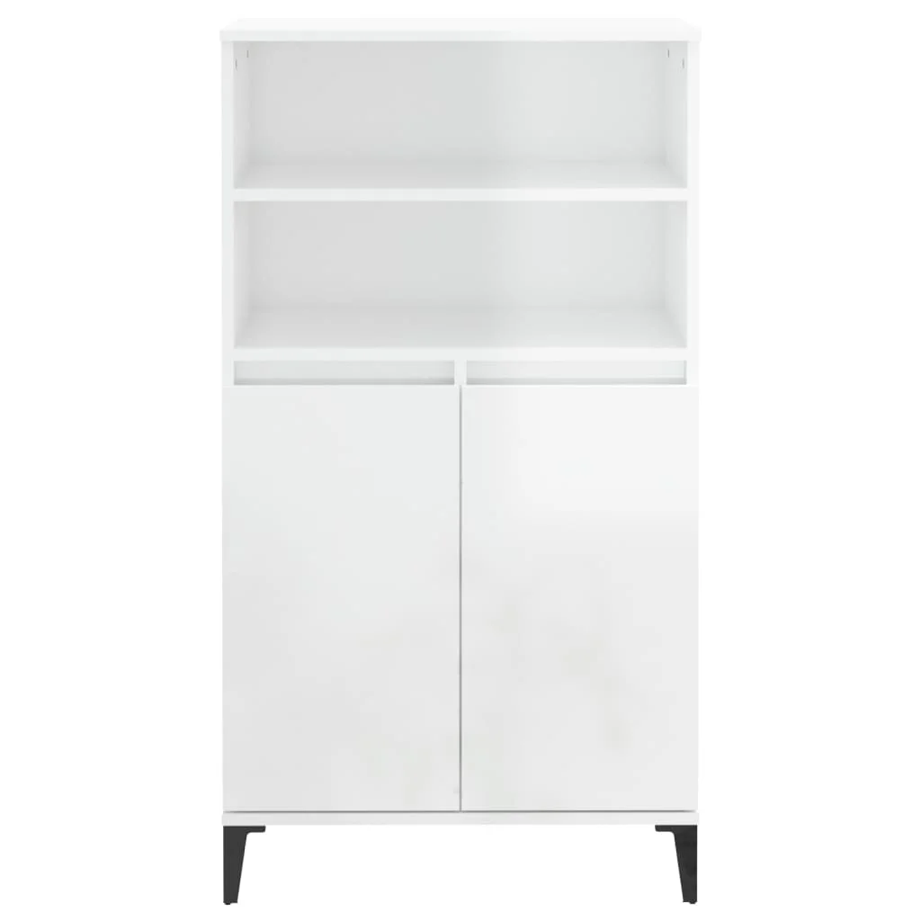Vysoká skrinka vysoký lesk biela 60x36x110 cm spracované drevo