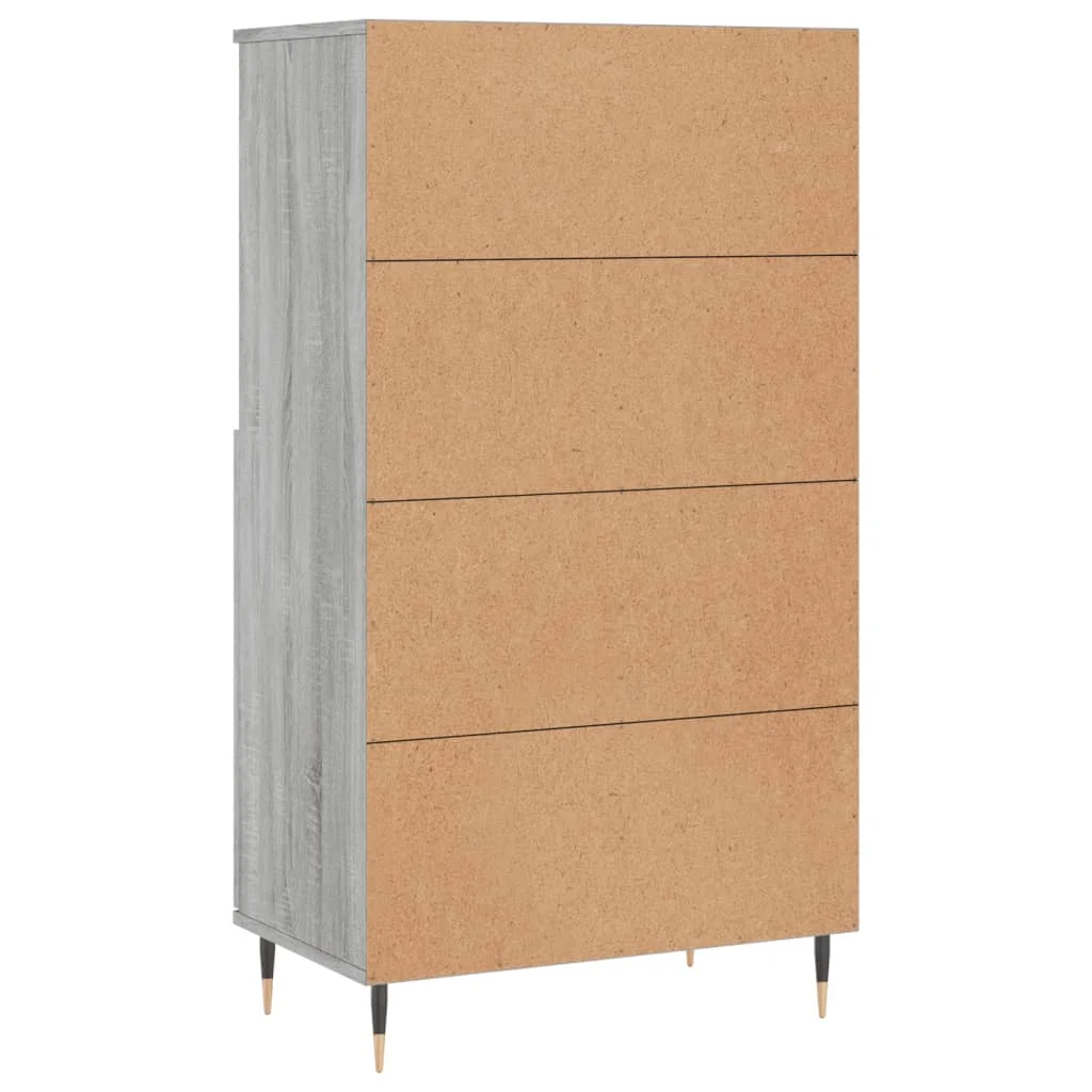 Vysoká skrinka sivý dub sonoma 60x36x110 cm spracované drevo