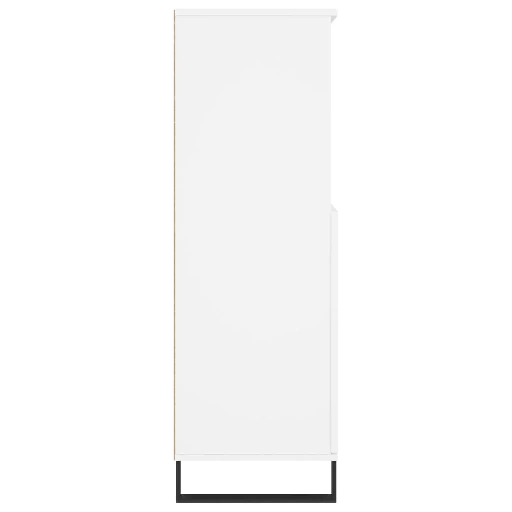 Vysoká skrinka biela 60x36x110 cm spracované drevo