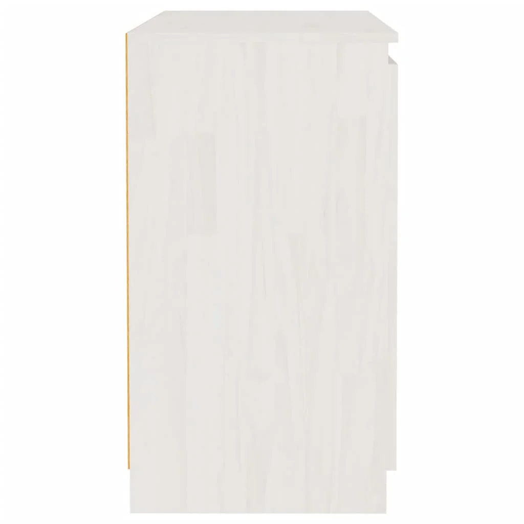 Bočná skrinka biela 60x36x65 cm masívna borovica