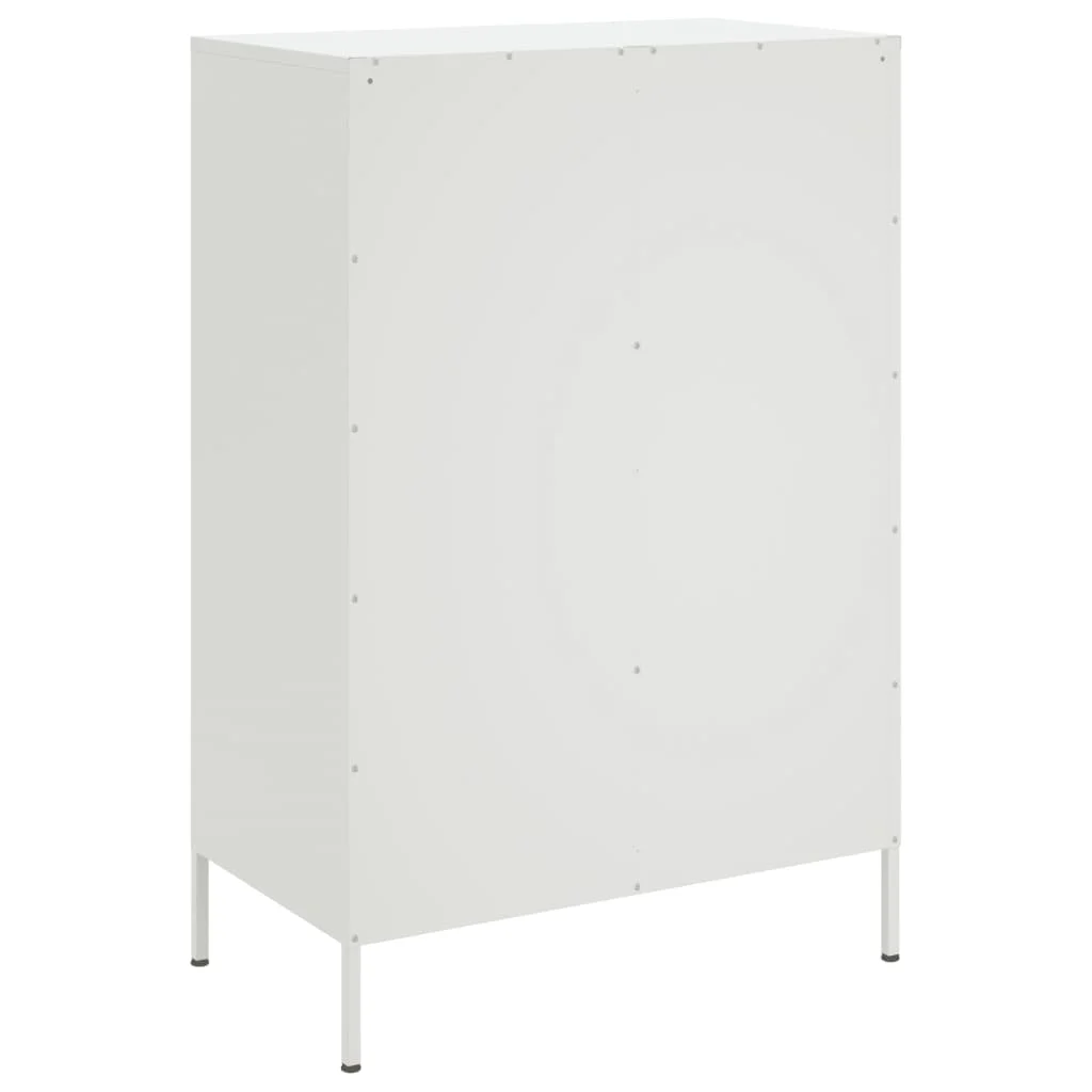 Vysoká skrinka biela 68x39x101,5 cm oceľ