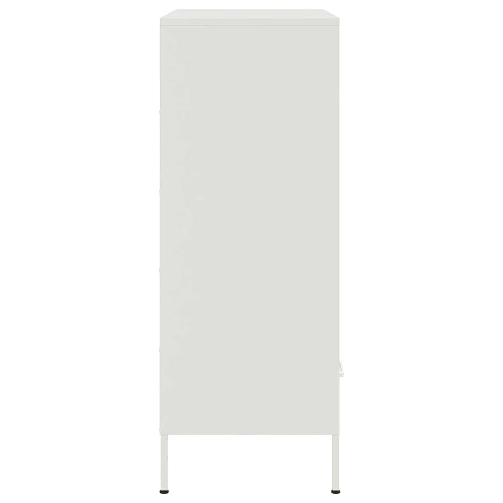 Vysoká skrinka biela 68x39x101,5 cm oceľ