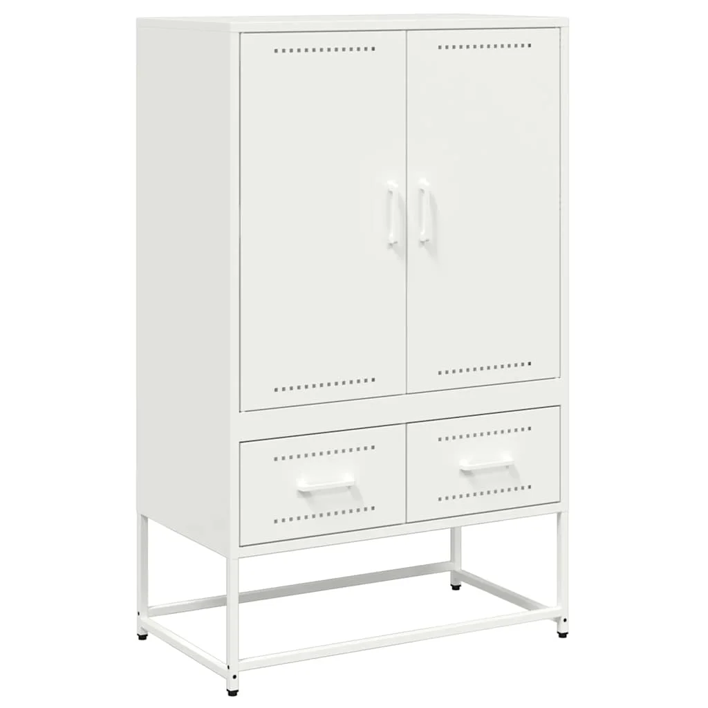 Vysoká skrinka biela 68x39x111,5 oceľ
