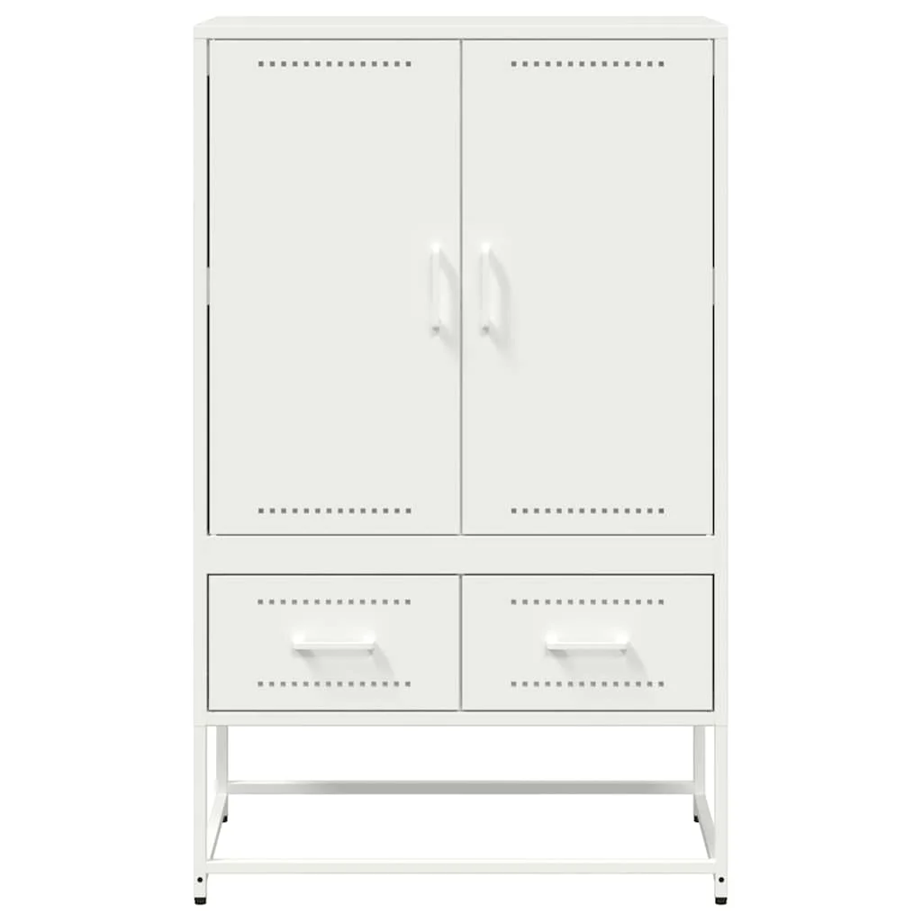 Vysoká skrinka biela 68x39x111,5 oceľ