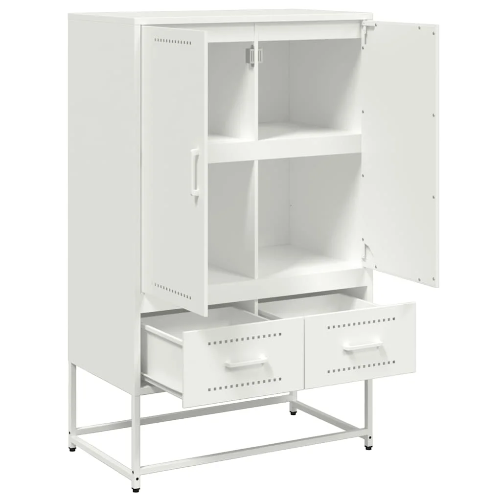 Vysoká skrinka biela 68x39x111,5 oceľ