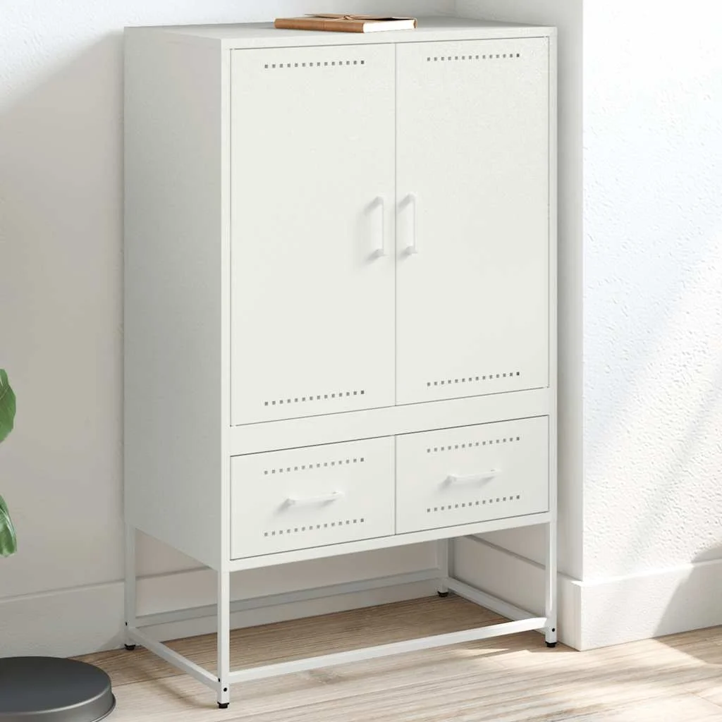 Vysoká skrinka biela 68x39x111,5 oceľ