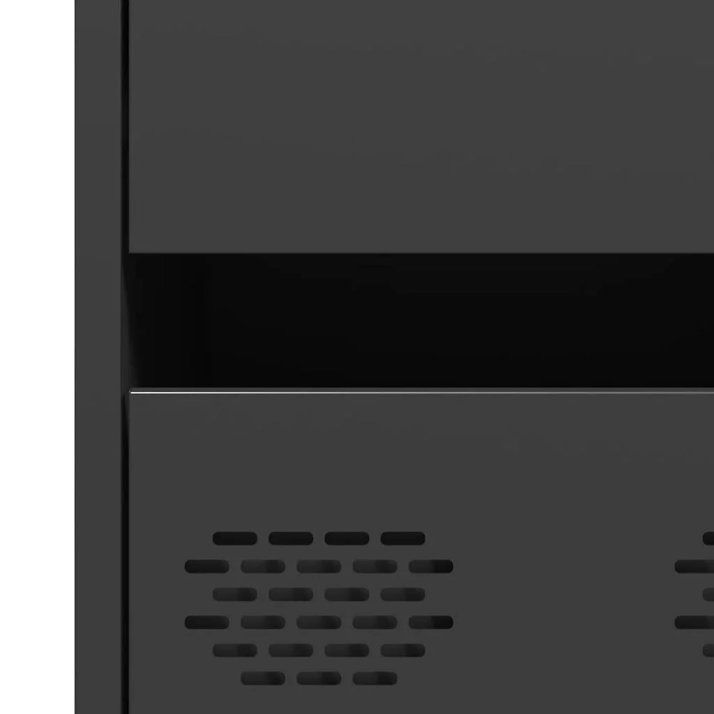 Vysoká skrinka čierna 68x39x101,5 cm oceľ